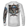 White- Back view
Unleash the ocean’s fiercest legends with the Predators Plunder high-performance shirt. Built for anglers, adventurers, and anyone who lives life on the water, this design fuses raw power with pirate grit. Featuring a striking collage of apex predators—the stealthy tiger shark and the relentless hammerhead—paired with a menacing pirate skull and battle-worn flag, this shirt is a tribute to domination of the seas. Crafted from lightweight, moisture-wicking fabric, this shirt keeps you cool, dry, and protected on even the longest days offshore. UPF 50 sun protection shields you from the elements while the durable, breathable construction moves with you through every cast and catch. White- Back view
Unleash the ocean’s fiercest legends with the Predators Plunder high-performance shirt. Built for anglers, adventurers, and anyone who lives life on the water, this design fuses raw power with pirate grit. Featuring a striking collage of apex predators—the stealthy tiger shark and the relentless hammerhead—paired with a menacing pirate skull and battle-worn flag, this shirt is a tribute to domination of the seas. Crafted from lightweight, moisture-wicking fabric, this shirt keeps you cool, dry, and protected on even the longest days offshore. UPF 50 sun protection shields you from the elements while the durable, breathable construction moves with you through every cast and catch.
