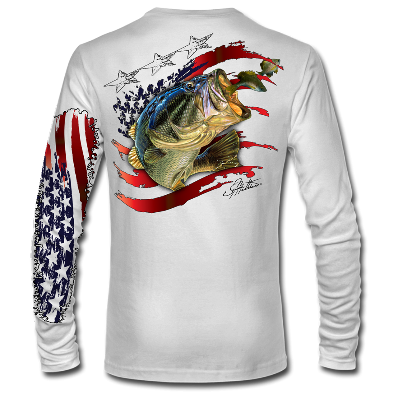 american flag fish shirt