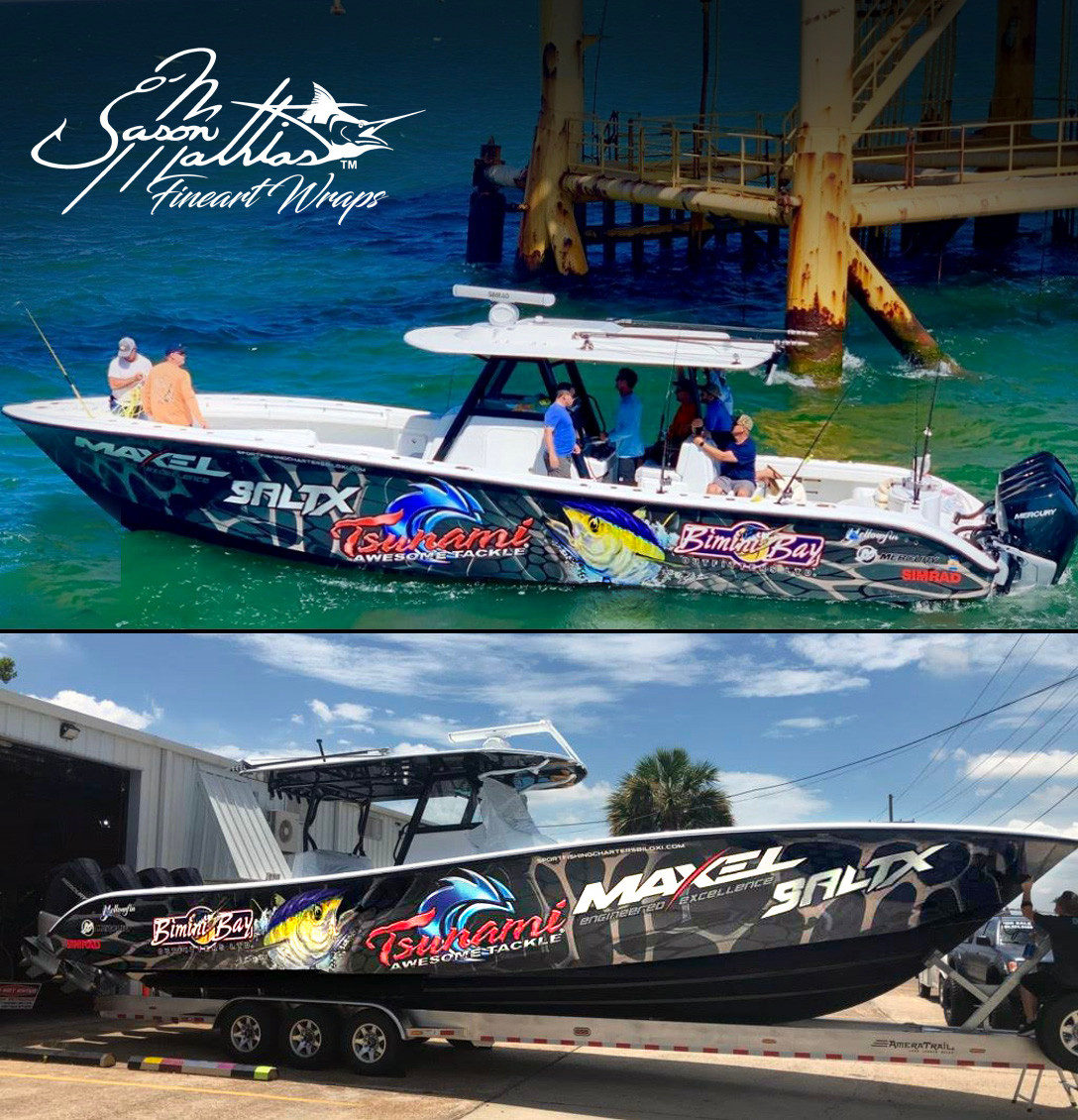 Customize Boat Wrap Design - Jason Mathias Art Studios