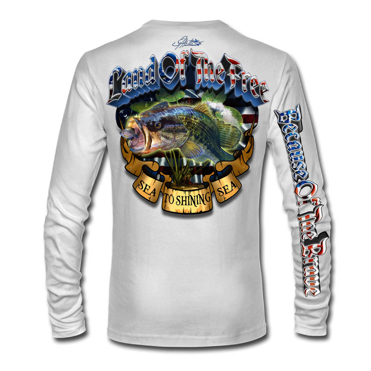 Long Sleeve High Performance shirt (Americana Largemouth Bass)