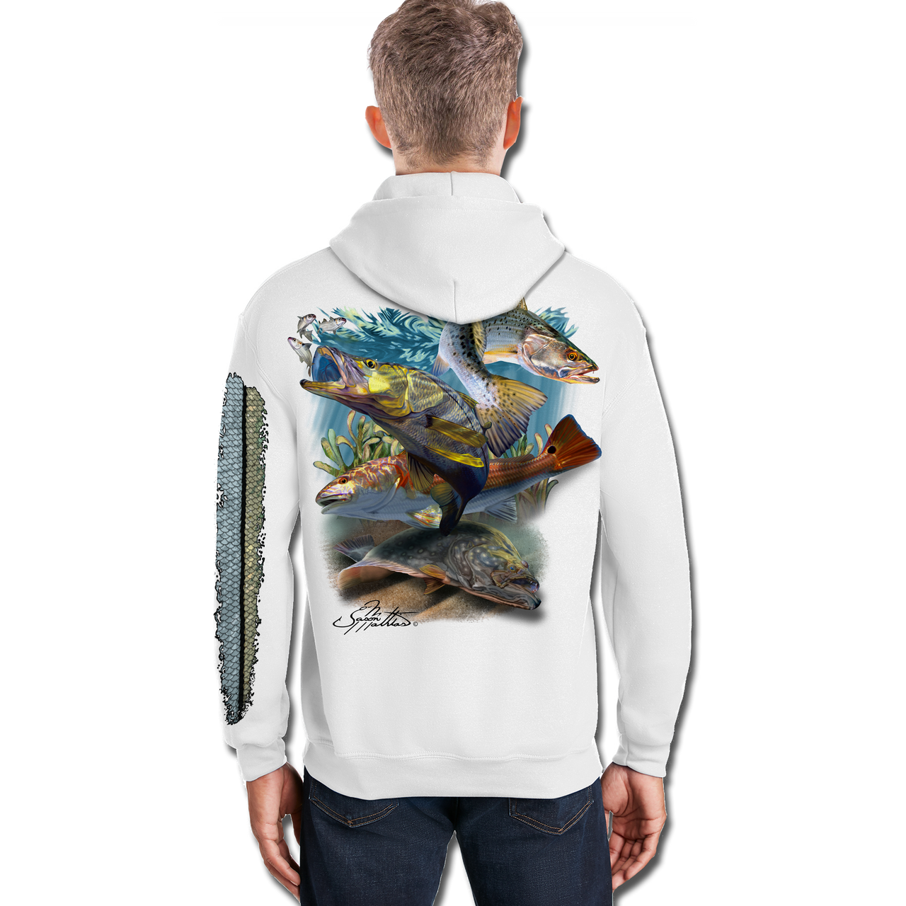 Fleece Performance Hoodies (Southeast Inshore Slam) - Jason Mathias Art  Studios