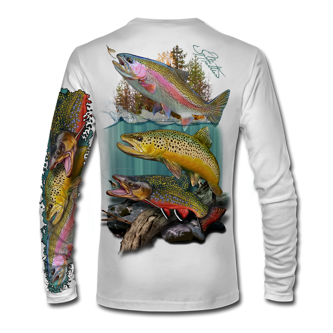 Men's MIF&W Tee, Long-Sleeve Brook Trout