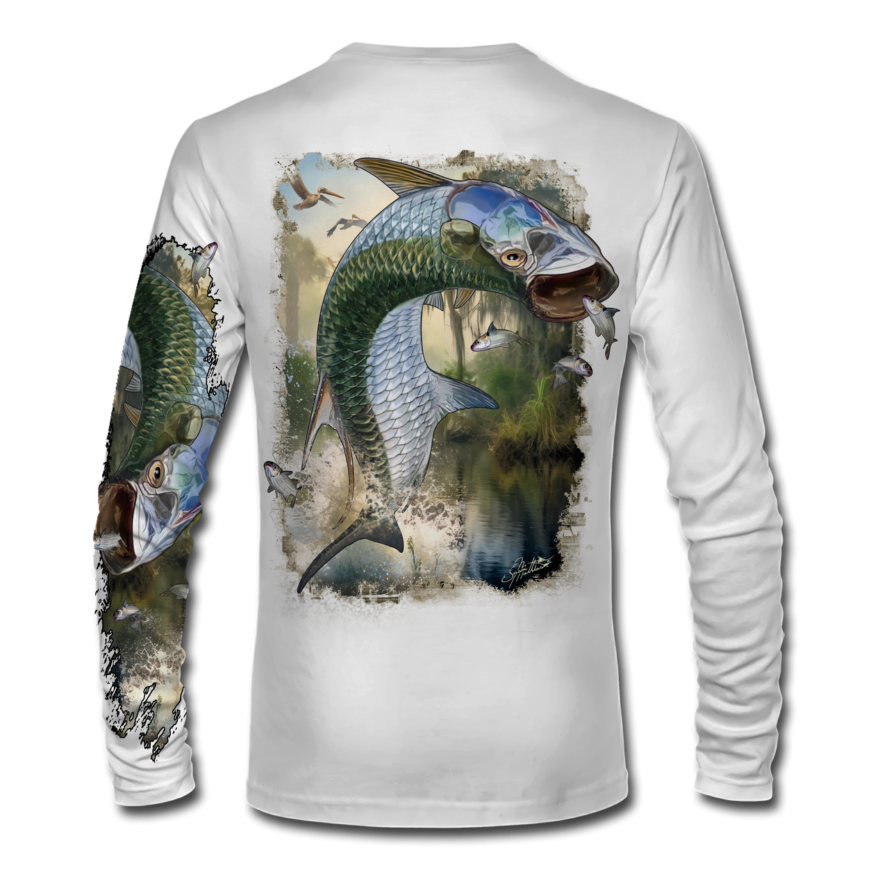 Long Sleeve High Performance shirt (Tarpon Time) - Jason Mathias Art Studios