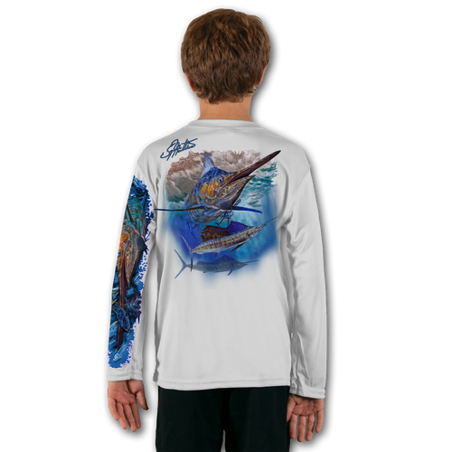 Youth LS High Performance tee shirt (Blue Marlin) - Jason Mathias