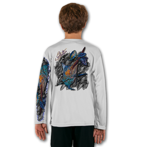 LS High Performance tee shirt (Blue Marlin IT) - Jason Mathias Art Studios