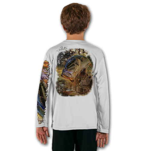 LS High Performance tee shirt (Largemouth Bass) - Jason Mathias Art Studios