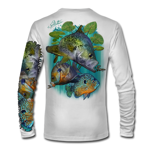 Flathead Catfish Fishing Scales Custom White Long Sleeve