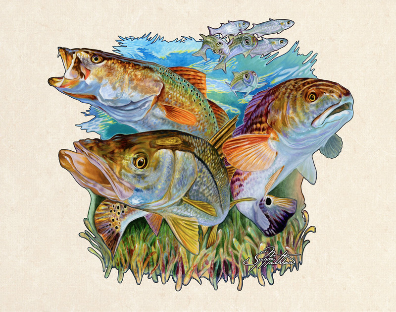  Original Inshore Slam SOLD Jason Mathias Art Studios
