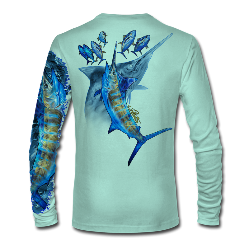 https://cdn11.bigcommerce.com/s-gl1r56/images/stencil/800x800/products/584/3218/Blue_Marlin_IT_seagrass_green_shirt_jason_mathias_apparel_gear_fishing_gamefish_art_sportfish_art_tee_shirt_t-shirt_clothing__44963.1502469278.png?c=2