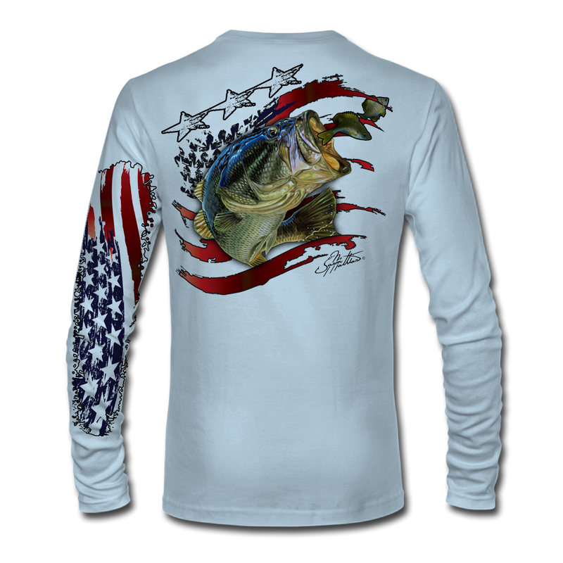 LS High Performance tee shirt (American Flag Bass) - Jason Mathias Art  Studios