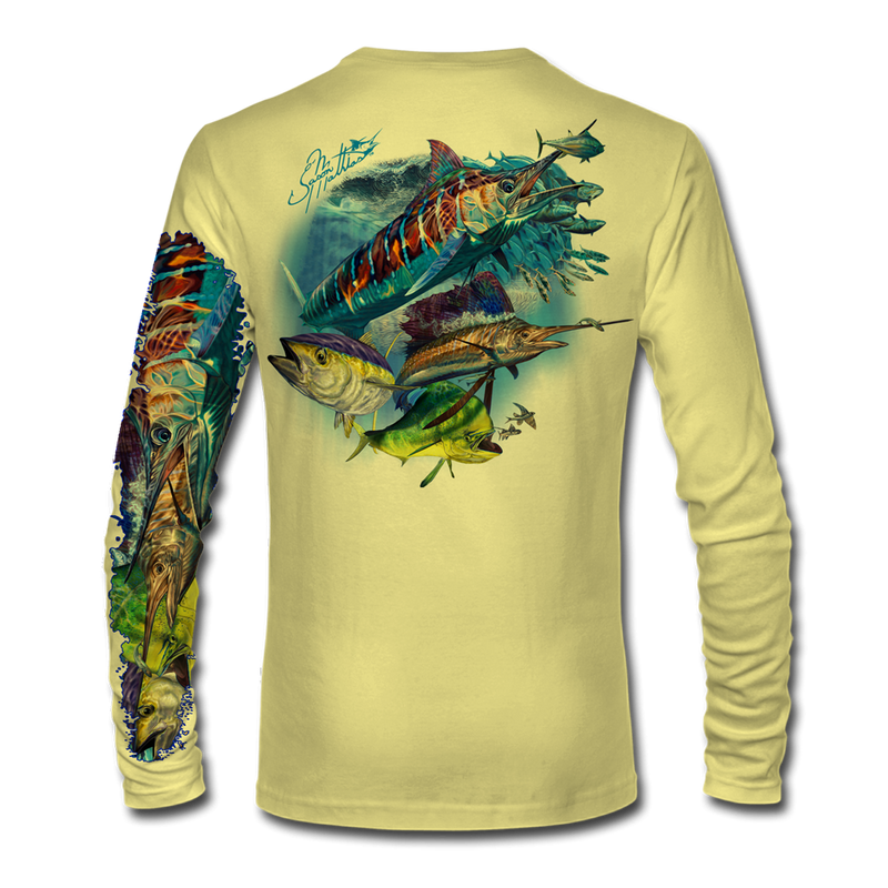 LS High Performance tee shirt (Pelagic Slam) - Jason Mathias Art Studios