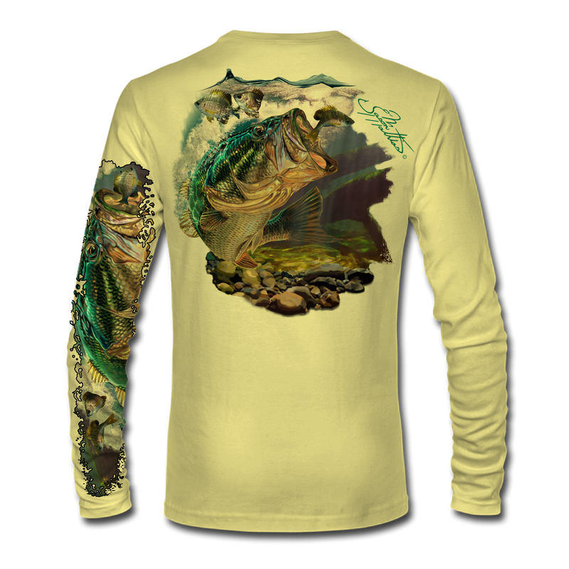 LS High Performance tee shirt (Largemouth Bass) - Jason Mathias Art Studios