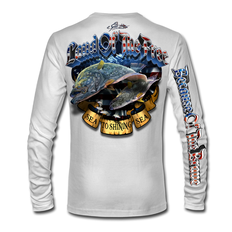 Long Sleeve High Performance shirt (Americana Fluke/Flounder