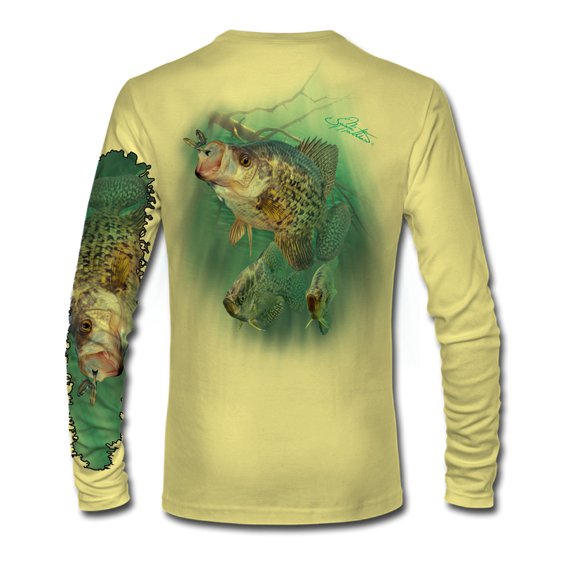 Long Sleeve High Performance shirt (White Crappie)