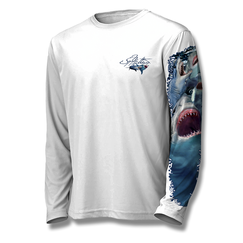 Long Sleeve High Performance shirt (Shark Slam)