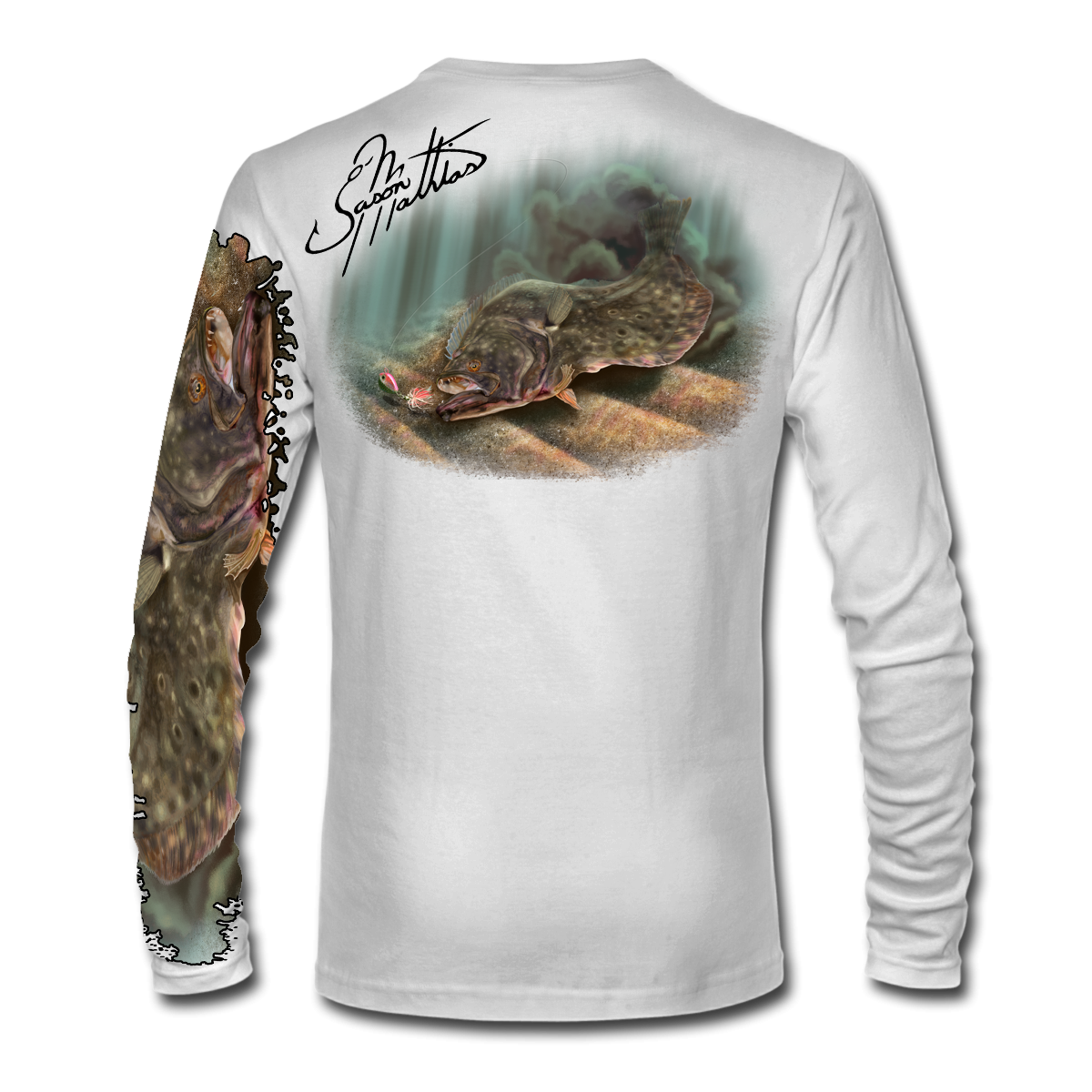 jason-mathias-shirt-line-white-flounder-fluke-fishing-apparel-gear-outdoor-solar-sun-high-performance-inshore-gamefish-art-sportfish-art-designs.png