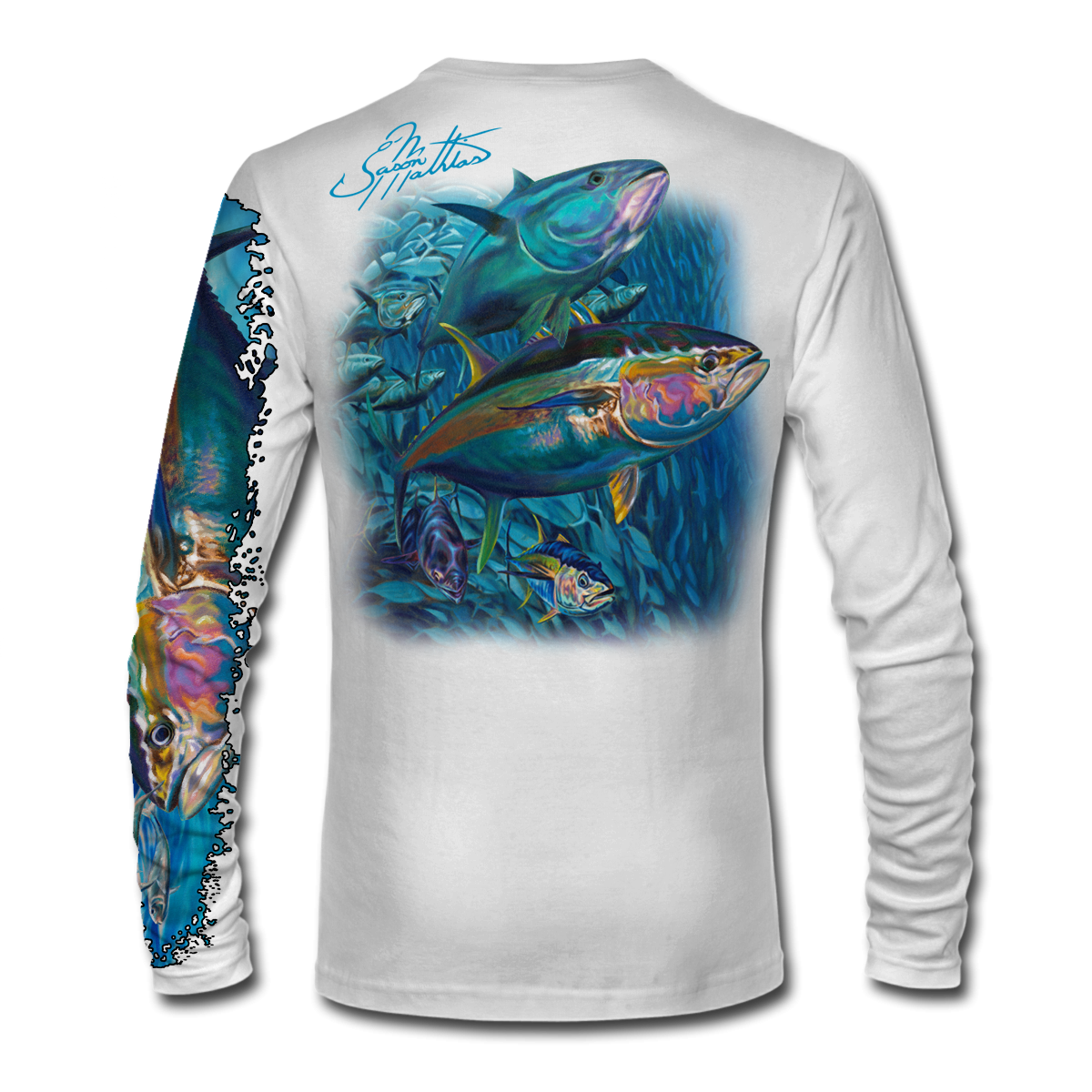 LS High Performance tee shirt (Mako Madness) - Jason Mathias Art