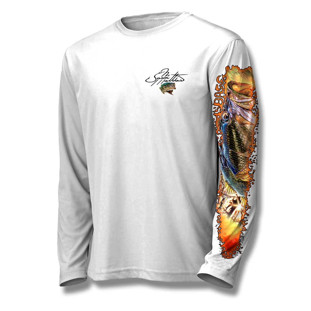 LS High Performance tee shirt (Jumping Largemouth Bass)