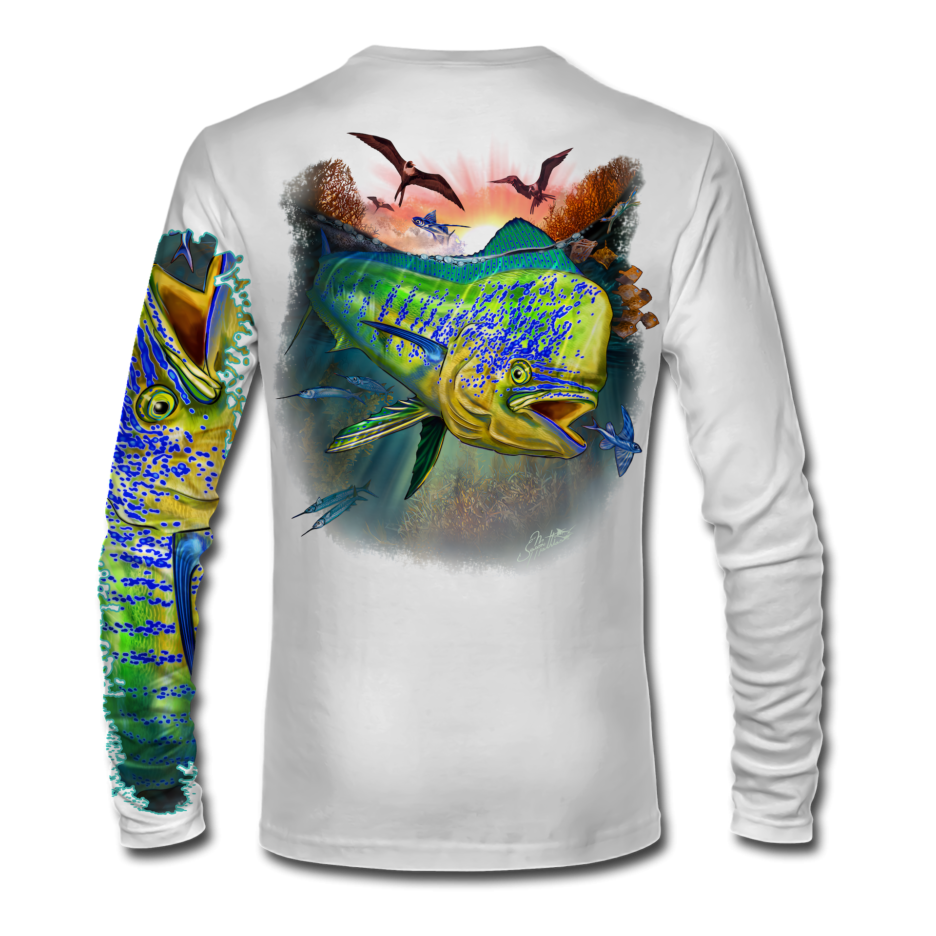 Long Sleeve High Performance shirt (Bull Dolphin) - Jason Mathias