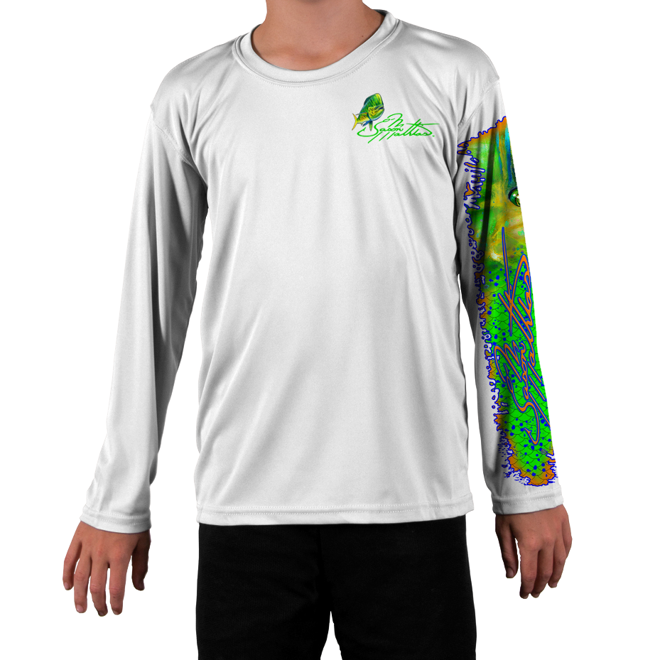 Youth LS High Performance tee shirt (Mahi) - Jason Mathias Art Studios