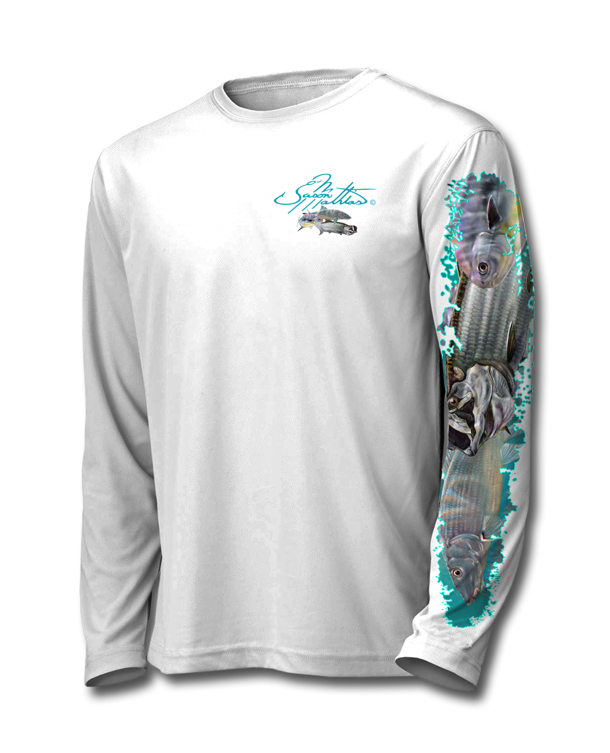 Youth LS High Performance tee shirt (Redfish) - Jason Mathias Art Studios