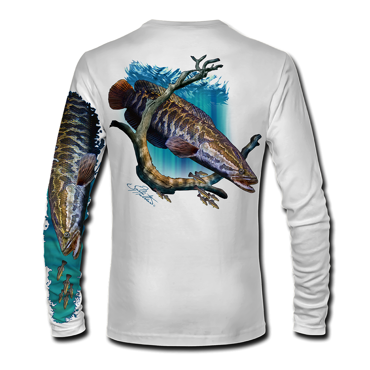 Long Sleeve High Performance shirt (Snakehead) - Jason Mathias Art Studios