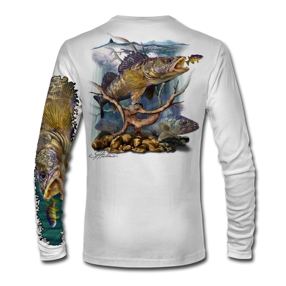 LS High Performance tee shirt (Walleye) - Jason Mathias Art Studios