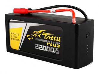 Gens Tattu Plus 22000mAh 22.2V 25C 6S1P Lipo Smart Battery Pack with AS150+XT150 Plug