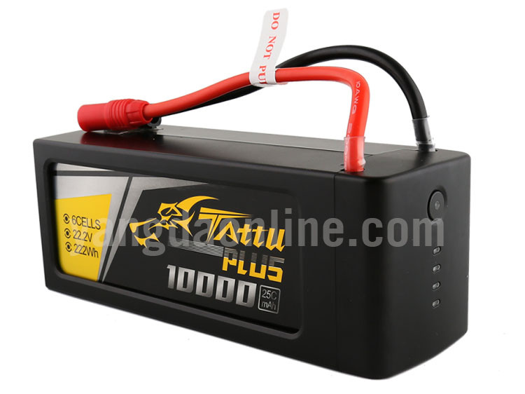 Gens Tattu Plus 10000mAh 22.2V 25C 6S1P Lipo Smart Battery Pack With AS150+XT150 Plug