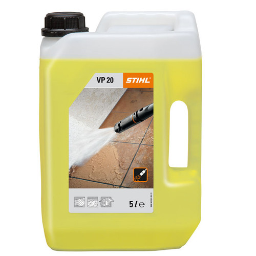 Stihl VP 20 Stone & facade cleaner - 0797 010 2045
Efficient cleaner for hard stone, facade, concrete, wood or tile surfaces. Reliably dissolves tough plant deposits, algae, mould and dust.

Details:
AQUA, TRISODIUM DICARBOXYMETHYL ALANINATE, PENTASODIUM TRIPHOSPHATE, SODIUM LAURETH SULFATE, SODIUM CUMENESULFONATE, DIOCTYL SODIUM SULFOSUCCINATE, CITRIC ACID, COLORANT