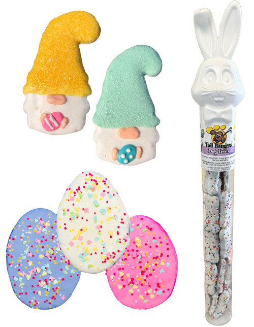 Easter Egg Hunt Dog Treat Assortment - 18 count & Hoppy Easter Tube
