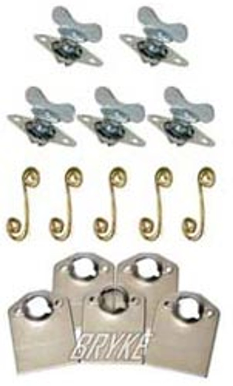 5/16" Quarter Turn Winged Fastener with Springs and Plates - 5pack