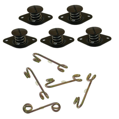 7/16" Aluminum Quarter Turn Buttons with Springs Black