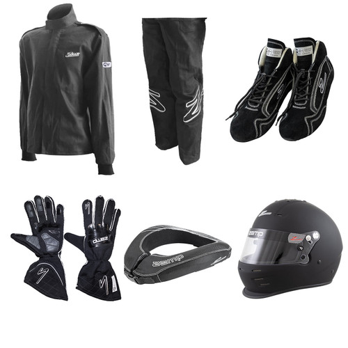 Zamp Single Layer 5 Piece Driving Suit Combo with Helmet