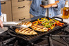 Chef Collection 19.5 x 10 Inch Cast Iron Single Sided Grill/Griddle