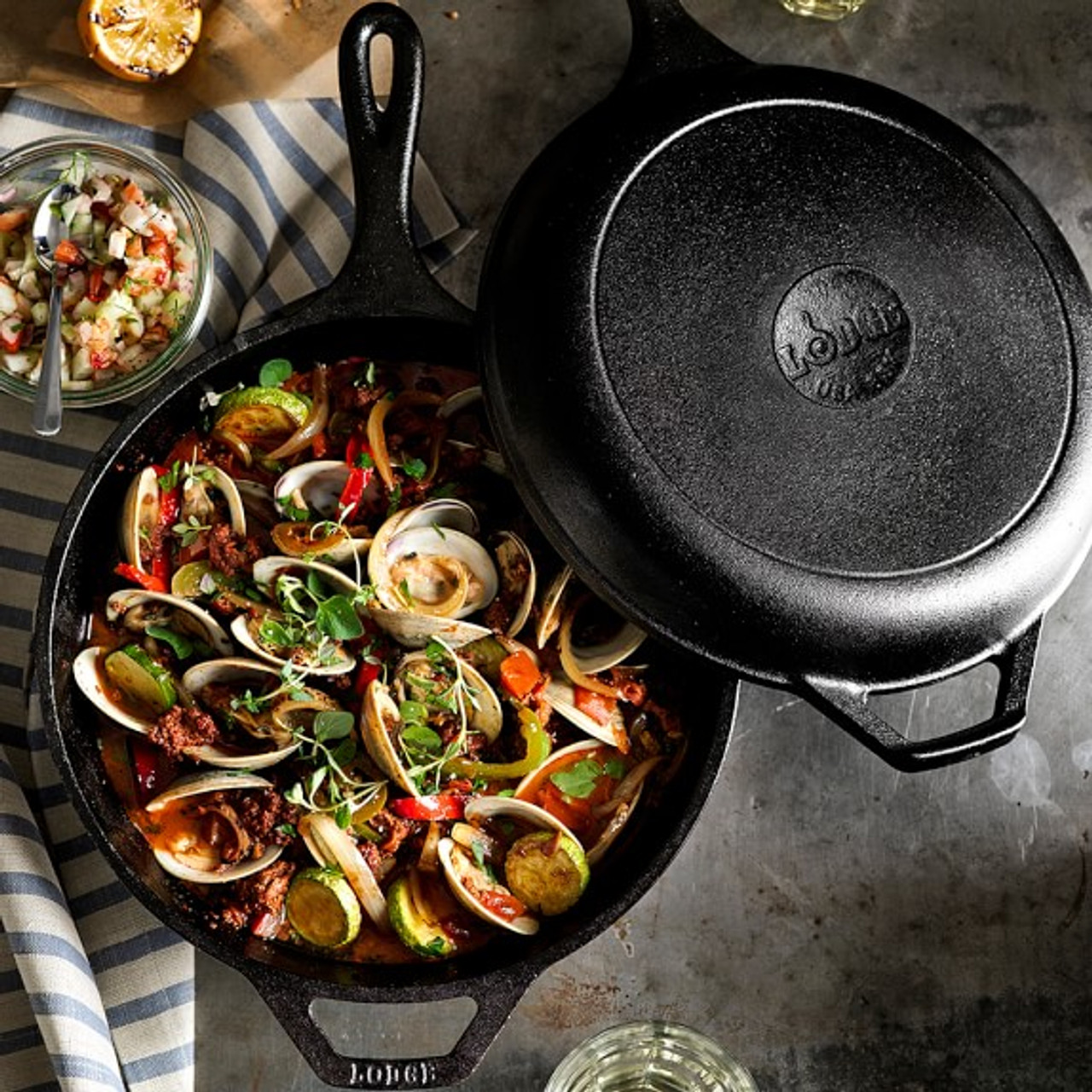 3.2 Quart Cast Iron Combo Cooker - Lodge Cookware