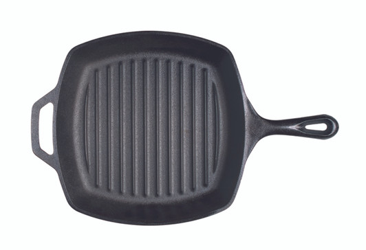  Lodge L8SQ3 Cast Iron Square Skillet, 10.5 inch, Black: Home &  Kitchen