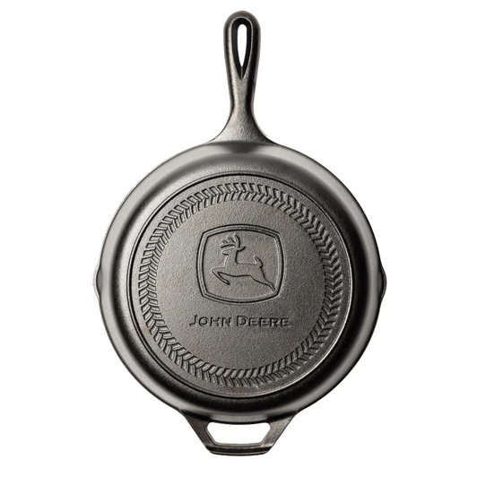 10.25 Inch Cast Iron John Deere Logo Skillet