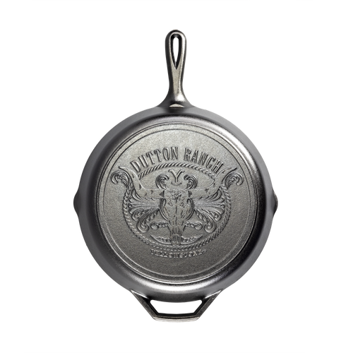 Yellowstone 12 Inch Cast Iron Steer Skillet Lodge Cookware