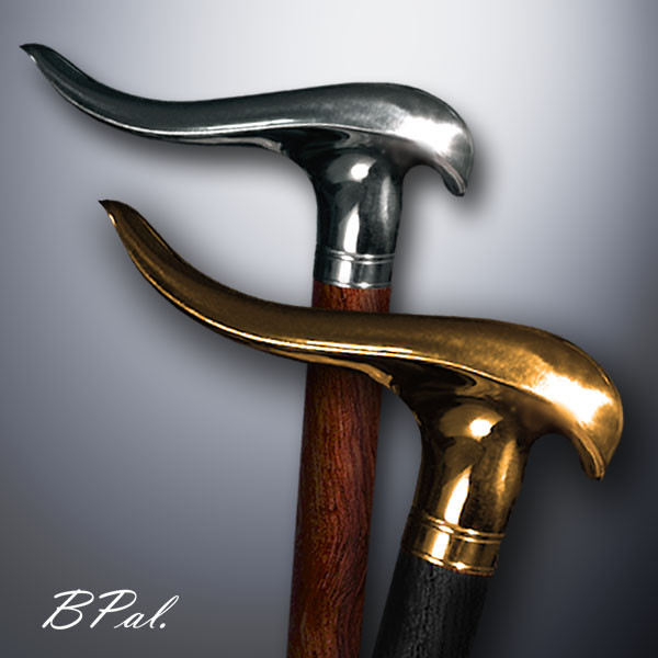 Designer walking cane Snail is created and produced in the USA. Handmade walking canes handles are cast from Sterling silver or Bronze and mounted on an exotic wood shaft. The luxury walking canes version will be completed with 24K Gold plating trim by customer request. Somebody using a walking stick might want not only physical support, but also some level of decorative and aesthetic value. Nevertheless, while considering the aesthetics of the walking cane it is important to remember that the comfort, physical stability and security of the walking canes should also be given priority. Functional and decorative walking canes can be requested as a beautiful anniversary gift.