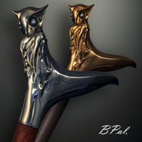 Luxury walking canes Night Owl design is created and produced in the USA. Custom walking canes will be made individually and signed at your request. Functional and decorative walking sticks can be requested as a beautiful anniversary gift. Somebody using a walking canes might want not only physical support, but also some level of decorative and aesthetic value that is why for many centuries walking canes have captured the attention of artists and jewelers. Nevertheless, while considering the aesthetics of the walking cane it is important to remember that the comfort, physical stability and security of the walking sticks should also be given priority.