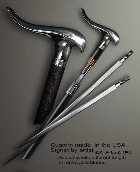 Handmade Snail Walking Cane Designer Boris Palatnik