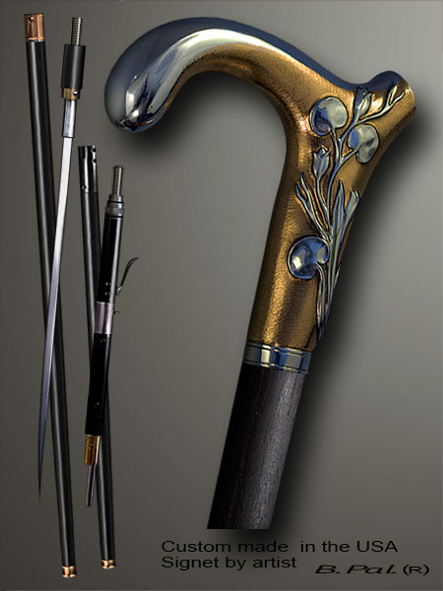 Ladies - men walking cane Lily. Style # sh 136