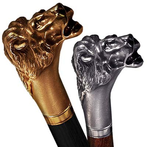 Handmade walking stick Lion Head. Style # sh103