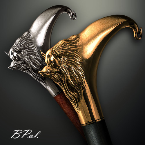 Custom walking cane Boar design is created and produced in the USA. Custom walking canes will be made individually and signed at your request. Functional and decorative walking sticks can be requested as a beautiful anniversary gift. Somebody using a walking canes might want not only physical support, but also some level of decorative and aesthetic value that is why for many centuries walking canes have captured the attention of artists and jewelers. Nevertheless, while considering the aesthetics of the walking cane it is important to remember that the comfort, physical stability and security of the walking sticks should also be given priority.