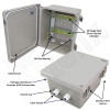 Altelix 10x8x6 Industrial DIN Rail Enclosure Fiberglass NEMA 4X IP66