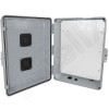 Altelix 17x14x6 Polycarbonate + ABS Vented Indoor / Outdoor RF Transparent WiFi Access Point Enclosure with PVC Non-Metallic Equipment Mounting Plate
