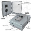 Altelix 17x14x6 Polycarbonate + ABS Vented Indoor / Outdoor RF Transparent WiFi Access Point Enclosure with PVC Non-Metallic Equipment Mounting Plate