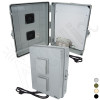 Altelix 17x14x6 Polycarbonate + ABS Vented Indoor / Outdoor RF Transparent Enclosure with PVC Non-Metallic Equipment Mounting Plate, 120 VAC Outlets & Power Cord