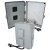 Altelix 17x14x6 Polycarbonate + ABS Vented Indoor / Outdoor RF Transparent Enclosure with PVC Non-Metallic Equipment Mounting Plate, 120 VAC Outlets & Power Cord